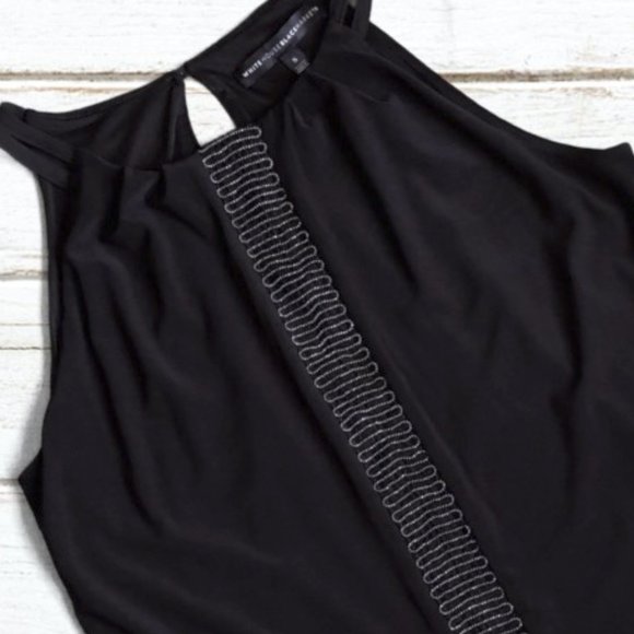 WHBM Black Beaded Sleeveless Tank Style Top - Picture 3 of 8